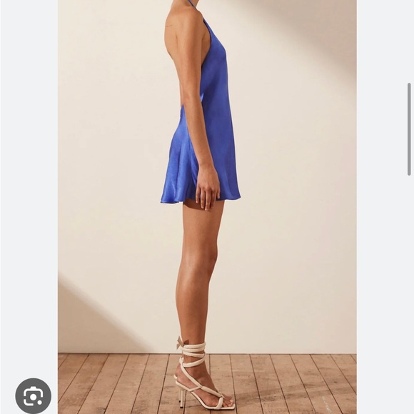 Shona Joy Dresses & Skirts - Shona Joy Oliviera Low Back Halter Neck Mini Dress